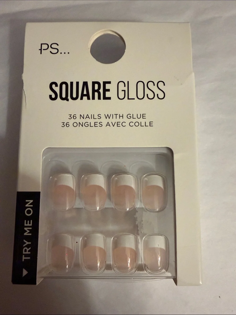 Primark French Manicure Square Gloss Press On Nails New